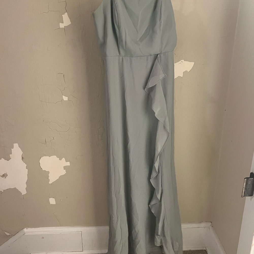 Elegant green Sleeveless Dress